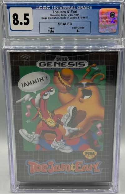 ToeJam & Earl Sega Genesis Clamshell MIJ Sealed New CGC 8.5 A+ Graded